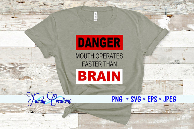 Danger Mouth Operates Faster Than Brain SVG Family Creations 