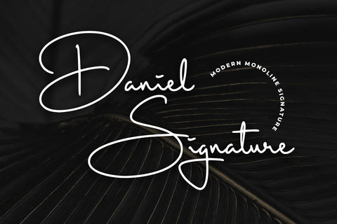 Daniel Signature Font Abo Daniel Studio 
