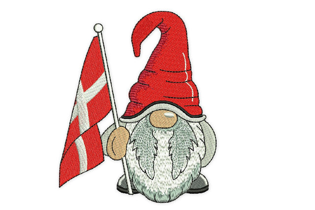 Danish Embroidery Design, Denmark Gnome Embroidery Design Embroidery/Applique DESIGNS NextEmbroidery 