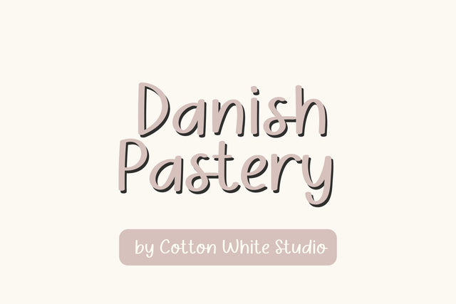 Danish Pastry Font Cotton White Studio 