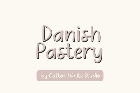 Danish Pastry Font Cotton White Studio 