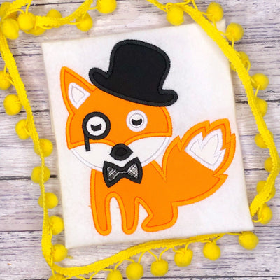 Dapper Fox Applique Machine Embroidery Design Embroidery/Applique DESIGNS So Fontsy Design Shop 