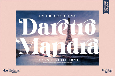 Daretro Mandra Font Letterena Studios 