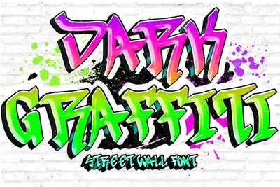 Dark Graffiti Font Prasetya Letter 