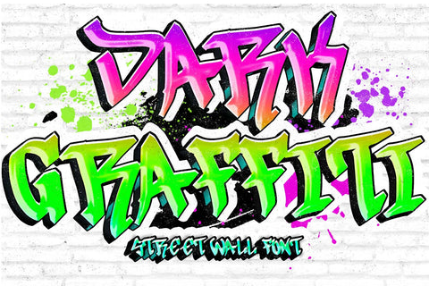 Dark Graffiti Font Prasetya Letter 