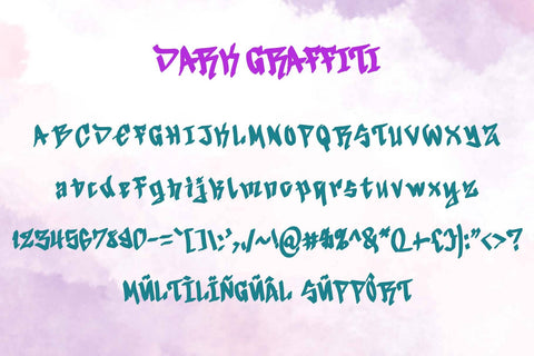 Dark Graffiti Font Prasetya Letter 