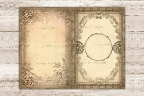 Dark Lace Junk Journal Kit | Framed Collage Sheets SVG GlamArtZhanna 