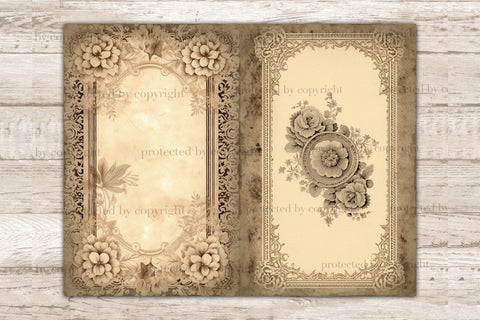 Dark Lace Junk Journal Kit | Framed Collage Sheets SVG GlamArtZhanna 