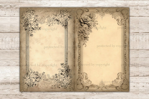 Dark Lace Junk Journal Kit | Framed Collage Sheets SVG GlamArtZhanna 