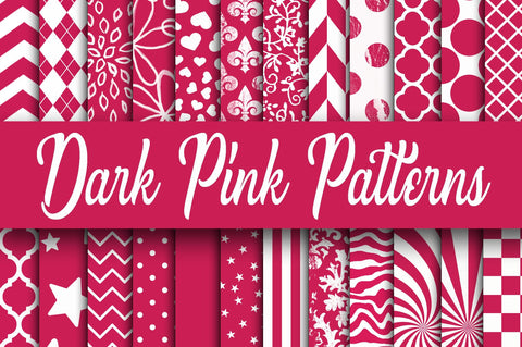 Dark Pink Patterns Digital Paper Sublimation Old Market 