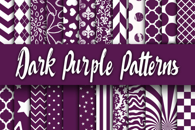 Dark Purple Patterns Digital Paper Sublimation Old Market 