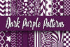 Dark Purple Patterns Digital Paper - So Fontsy