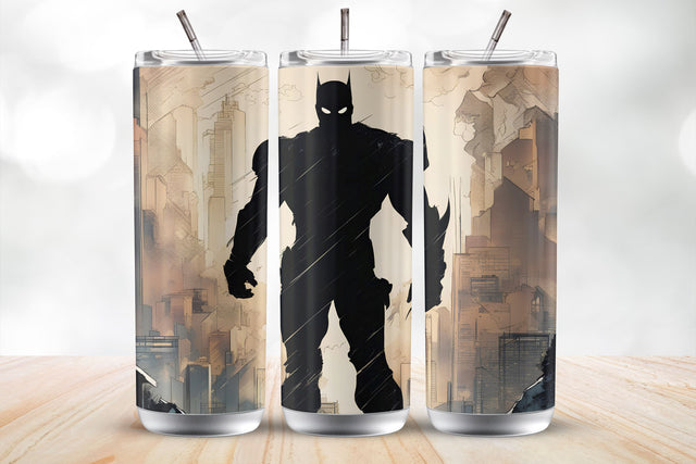 Dark Super Hero 20 Oz Tumbler Wrap Sublimation Design Sublimation MockupSvgVenue 
