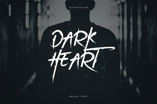 DarkHeart Brush font + Extras Font VPcreativeshop 