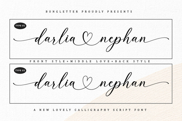 Darlia Nephan Font BungStudio 