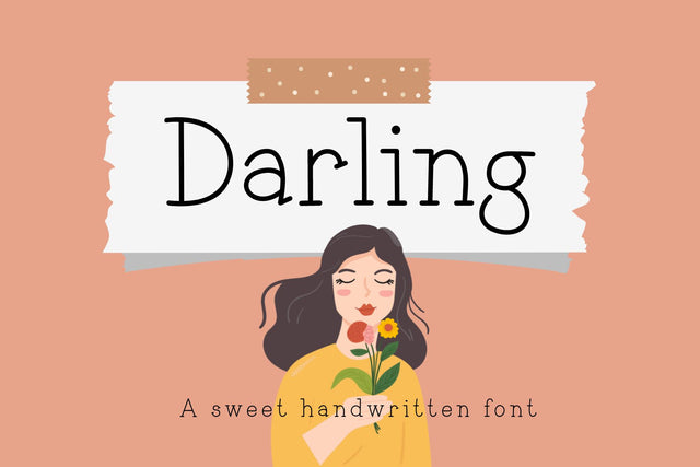 Darling Cute Handwritten Font Font Cotton White Studio 