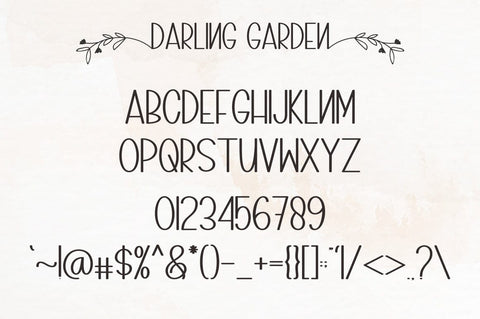 Darling Garden | Font Duo Font Rotterlab studio 