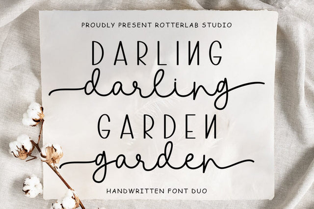 Darling Garden | Font Duo Font Rotterlab studio 