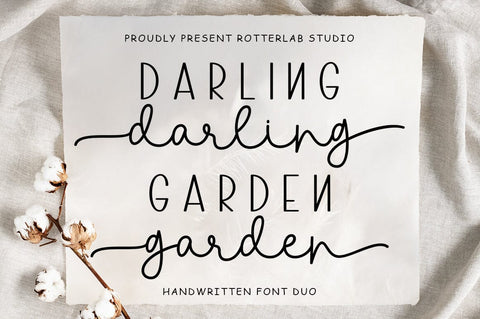 Darling Garden | Font Duo Font Rotterlab studio 