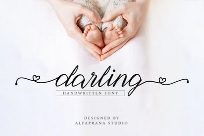 Darling - Handwritten Font Font Alpaprana Studio 