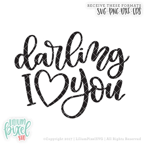 Darling I Love You SVG Lilium Pixel SVG 