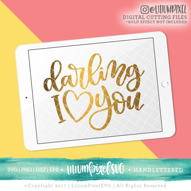 Darling I Love You SVG Lilium Pixel SVG 