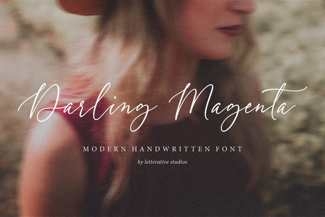 Darling Magenta Modern Handwritten Font Font Letterative 
