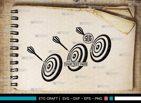 Dart monogram, Dart Silhouette, Dart SVG, Dartboard Svg, Target Svg, Shooting Target Svg, Dart Game Svg, Bubbles Bundle, SB00435 SVG ETC Craft 