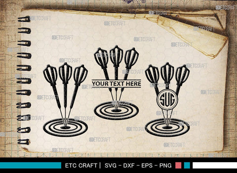 Dart monogram, Dart Silhouette, Dart SVG, Dartboard Svg, Target Svg, Shooting Target Svg, Dart Game Svg, Bubbles Bundle, SB00435 SVG ETC Craft 