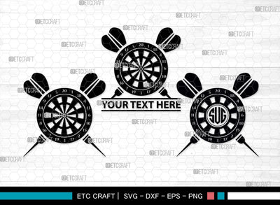 Dart monogram, Dart Silhouette, Dart SVG, Dartboard Svg, Target Svg, Shooting Target Svg, Dart Game Svg, Bubbles Bundle, SB00435 SVG ETC Craft 