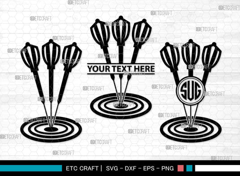Dart monogram, Dart Silhouette, Dart SVG, Dartboard Svg, Target Svg, Shooting Target Svg, Dart Game Svg, Bubbles Bundle, SB00435 SVG ETC Craft 