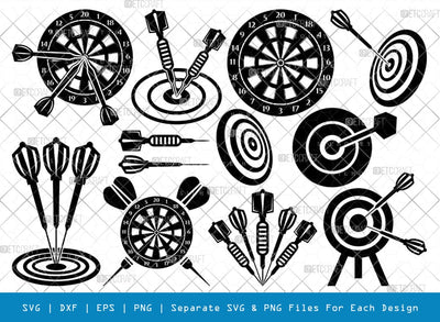 Dart SVG Bundle, Dart Silhouette, Dartboard Svg, Target Svg, Shooting Target Svg, Dart Game Svg, Bubbles Bundle, SVG ETC Craft 