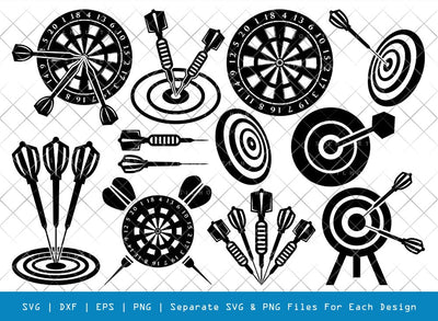 Dart SVG Cut Files | Dart Silhouette | Dartboard Svg | Target Svg | Shooting Target Svg | Dart Game Svg | Bubbles Bundle SVG ETC Craft 