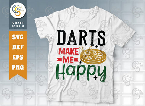 Darts Bundle Vol-01 SVG Cut File, Darts Make Me Happy, Darts Life, Happiness Is A Tight, Worlds Okayest Darts, Peace Love Darts, Darts Quote SVG ETC Craft 