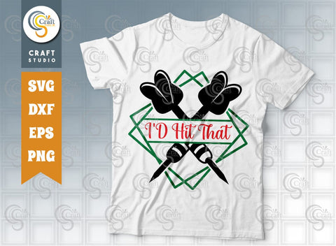 Darts Bundle Vol-02 SVG Cut File, I Play Darts Like A Girl, Eat Seep Darts Repeat, Bring It On, Shut Up And Throw, ID Hit That, Darts Quote SVG ETC Craft 