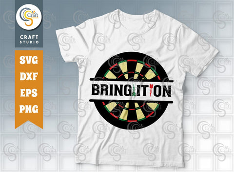 Darts Bundle Vol-02 SVG Cut File, I Play Darts Like A Girl, Eat Seep Darts Repeat, Bring It On, Shut Up And Throw, ID Hit That, Darts Quote SVG ETC Craft 