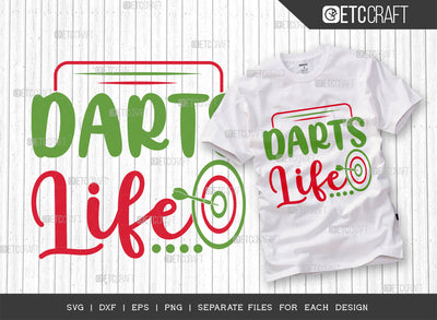 Darts Life SVG Cut File, Darts Svg, Sports Svg, Dartboard Svg, Game Svg, Darts Sayings Svg, Darts Quotes, ETC T00274 SVG ETC Craft 