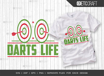 Darts Life SVG Cut File, Darts Svg, Sports Svg, Dartboard Svg, Game Svg, Darts Sayings Svg, Darts Quotes, ETC T00274 SVG ETC Craft 