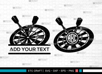 Darts Monogram SVG, Circle Monogram, Dartboard Svg, Darts Split Svg, Archery Target Svg, Darts Monogram Frame Svg, Darts SVG ETC Craft 