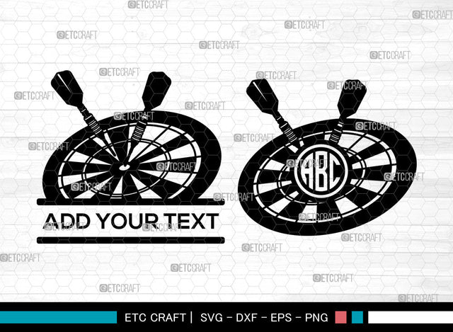 Darts Monogram SVG, Circle Monogram, Dartboard Svg, Darts Split Svg, Archery Target Svg, Darts Monogram Frame Svg, Darts SVG ETC Craft 