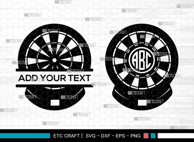 Darts Monogram SVG, Circle Monogram, Dartboard Svg, Darts Split Svg, Archery Target Svg, Darts Monogram Frame Svg, Darts SVG ETC Craft 