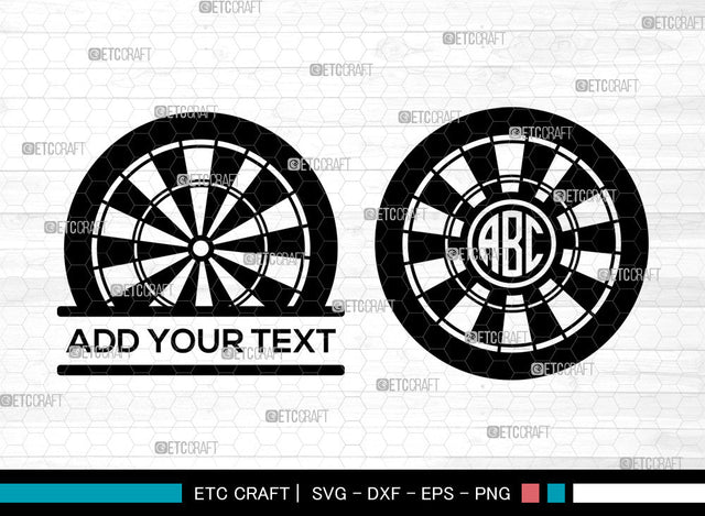 Darts Monogram SVG, Circle Monogram, Dartboard Svg, Darts Split Svg, Archery Target Svg, Darts Monogram Frame Svg, Darts SVG ETC Craft 