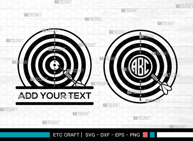 Darts Monogram SVG, Circle Monogram, Dartboard Svg, Darts Split Svg, Archery Target Svg, Darts Monogram Frame Svg, Darts SVG ETC Craft 