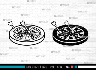 Darts SVG, Dartboard Svg, Darts Split Svg, Archery Target Svg, Darts Monogram Frame Svg, Darts SVG ETC Craft 