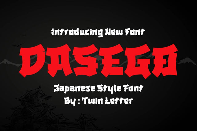 DASEGO - Japanese style font Font twinletter 