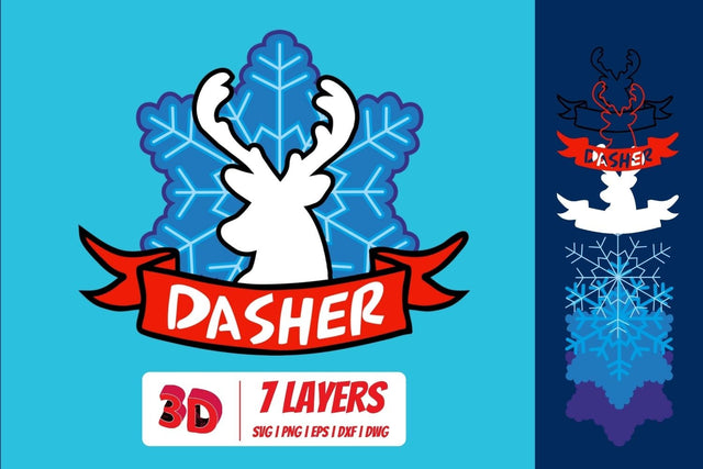 Dasher 3D Layered SVG Cut File SVG SvgOcean 