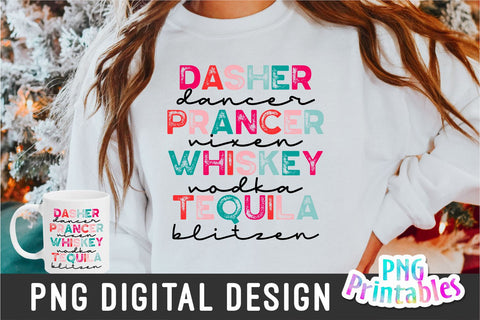 Dasher Dancer Prancer | Sublimation PNG Sublimation Svg Cuttables 