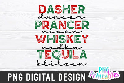 Dasher Dancer Prancer | Sublimation PNG Sublimation Svg Cuttables 