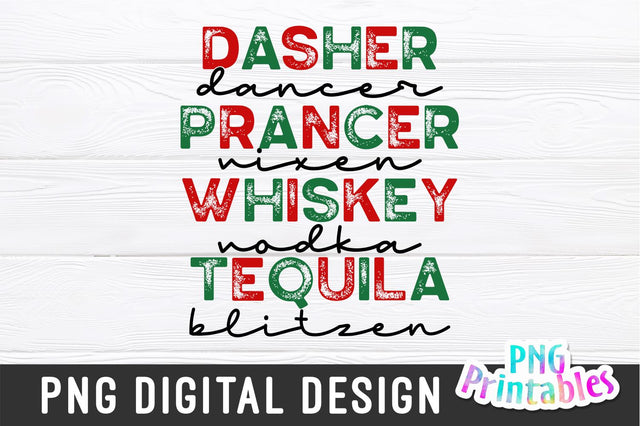 Dasher Dancer Prancer | Sublimation PNG Sublimation Svg Cuttables 