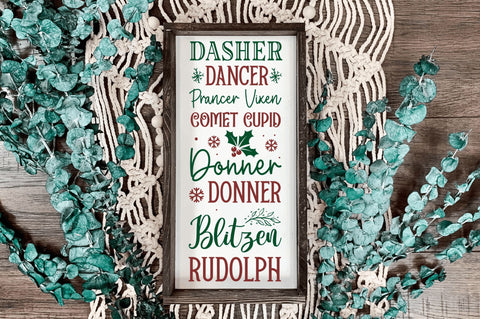 Dasher dancer prancer vixen SVG Design SVG Regulrcrative 